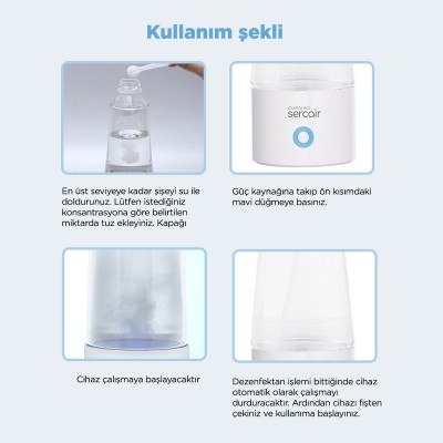 Elektrolize Su Üreten Sterilizasyon Spreyi Crystal Eco