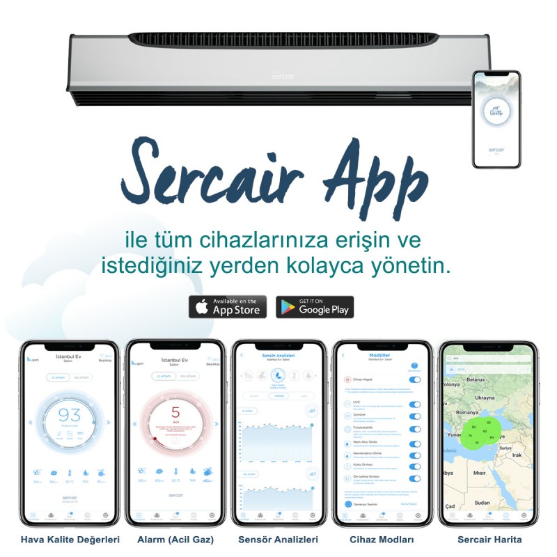 Akıllı Hava Temizleyici Sercair Core Pure