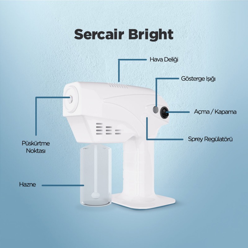 Taşınabilir Dezenfeksiyon Püskürtücü Sercair Bright